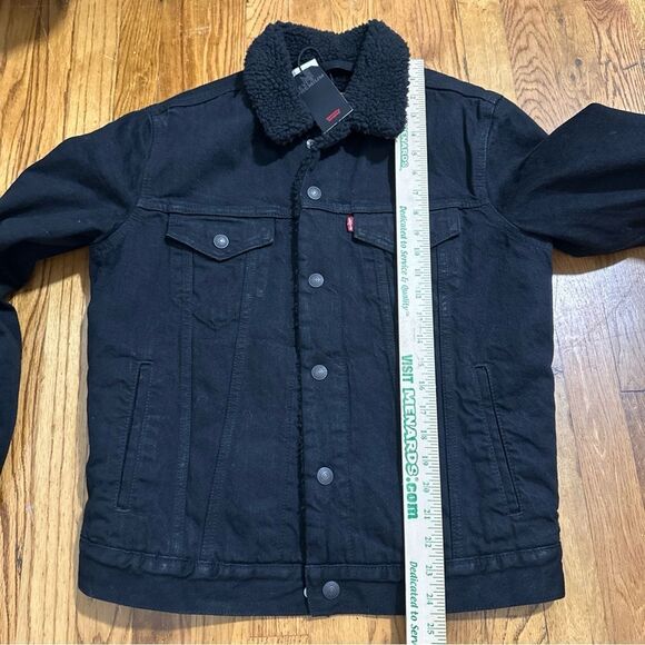 Levi's Men's Black Sherpa-Lined Jacket NWT Sz small - Picture 13 of 15